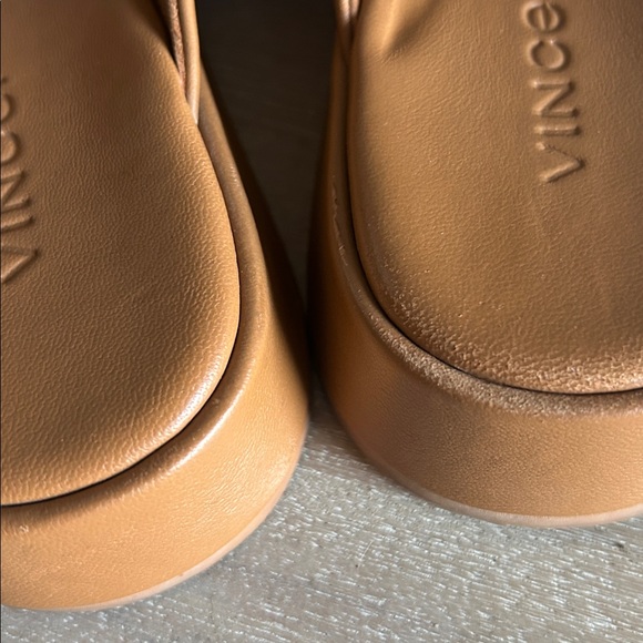 Vince Tan Leather Slide Loafers, Square Toe, minimalist, chic Women’s Size 5 - Picture 11 of 11